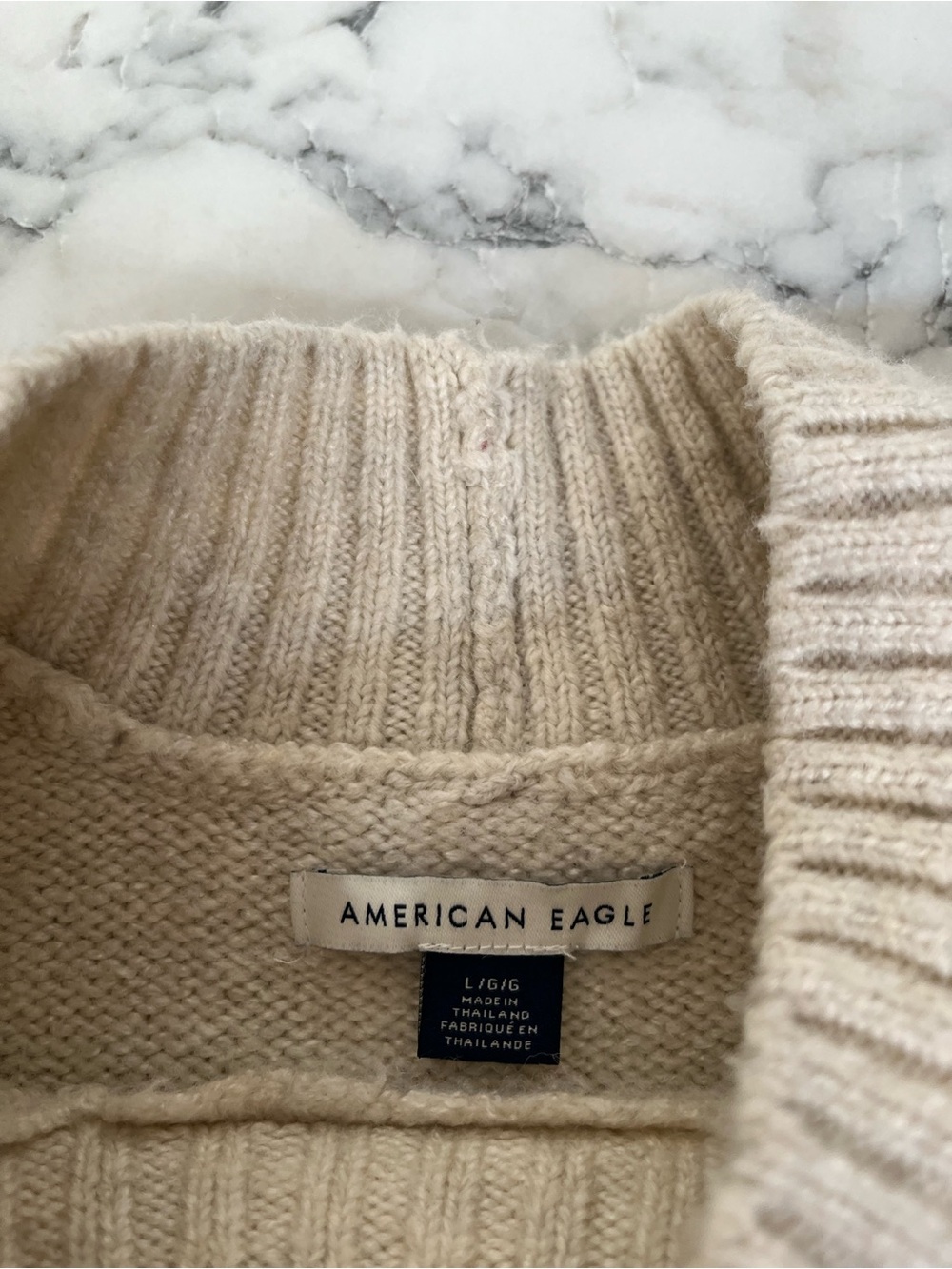 American Eagle Snow Stopper Sweater Brown Cat Graphic Print Large - Picture 11 of 14